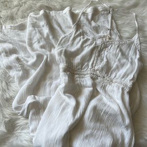 Rip Curl White Crochet Lace Maxi